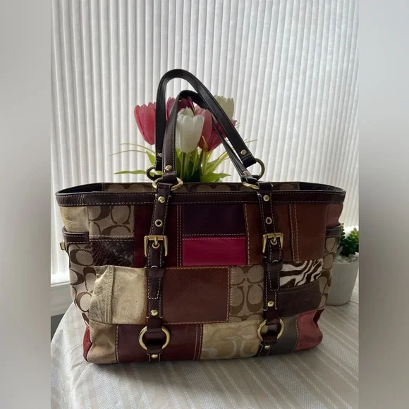 LAST CHANCE- Coach Patchwork Tote - Picture 2 of 15